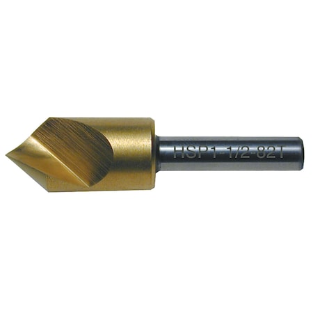 34 Dia 90Deg Single Flute TiN Coated Premium M42 Cobalt Countersink